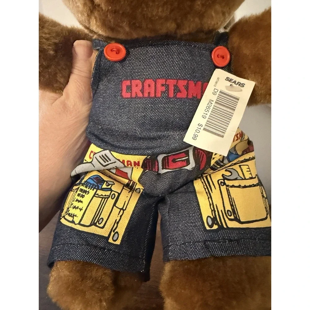 Vintage‎ Craftsman Bear Plush Sears Tool Promo Teddy Denim Overalls 12